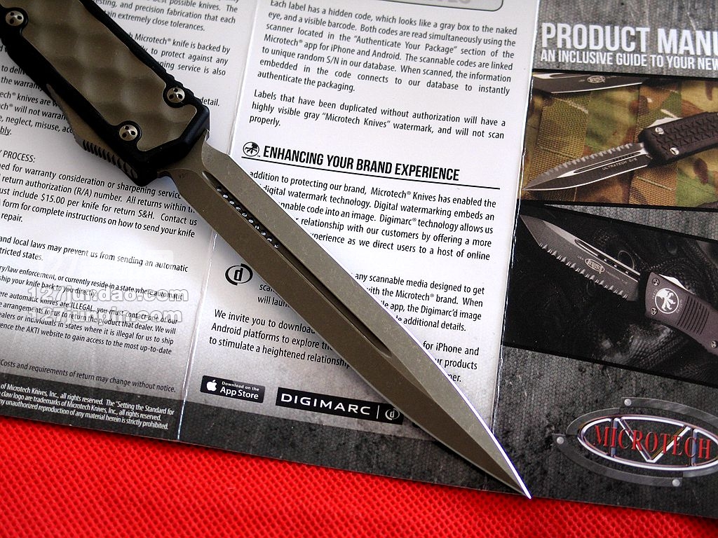美国微技术MICROTECH 106-13圣蚂蚁青铜柄直跳刀 军刀 127名品网