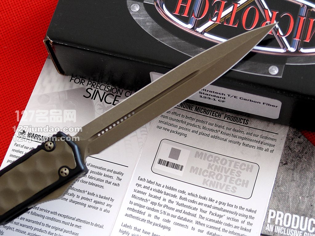 美国微技术MICROTECH 106-13圣蚂蚁青铜柄直跳刀 军刀 127名品网