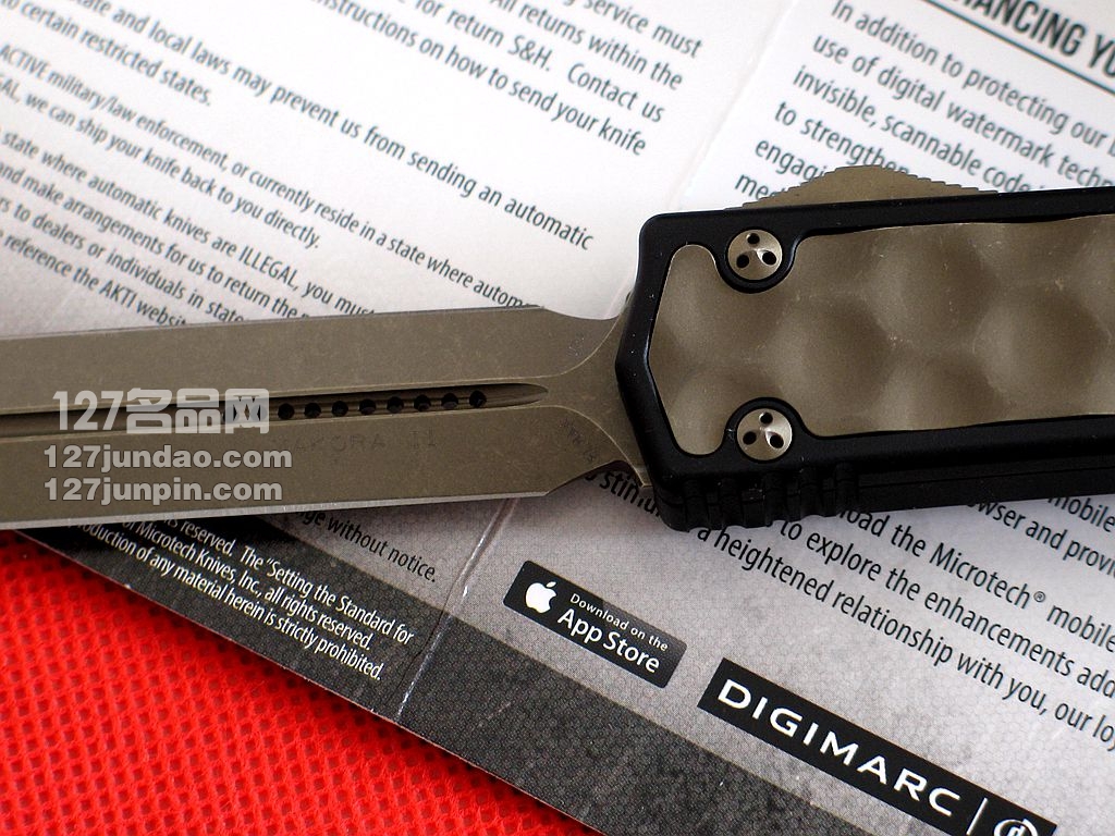 美国微技术MICROTECH 106-13圣蚂蚁青铜柄直跳刀 军刀 127名品网