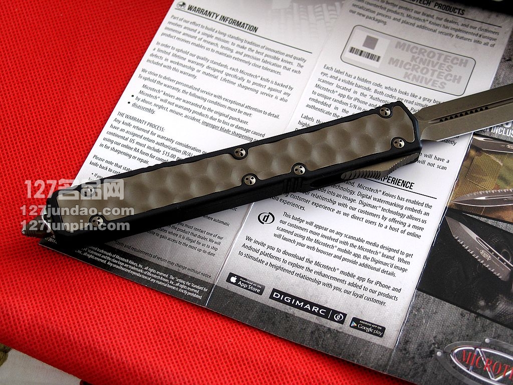 美国微技术MICROTECH 106-13圣蚂蚁青铜柄直跳刀 军刀 127名品网