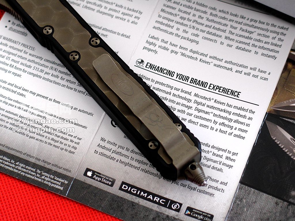 美国微技术MICROTECH 106-13圣蚂蚁青铜柄直跳刀 军刀 127名品网