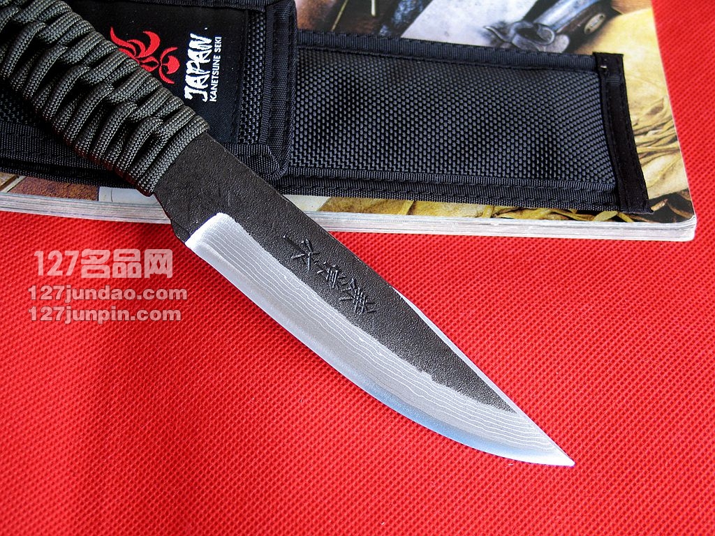 Kanetsune关兼常 KB261 15层大马士革蓝钢手工刀 日本刀 127名品