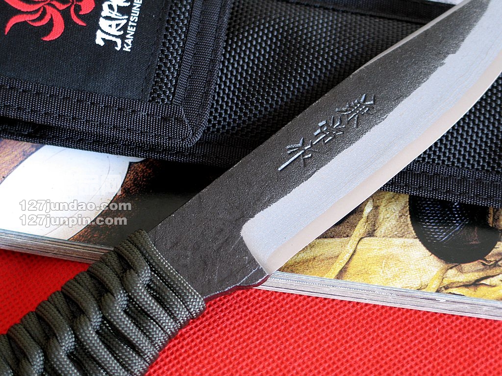 Kanetsune关兼常 KB261 15层大马士革蓝钢手工刀 日本刀 127名品