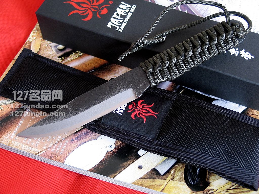 Kanetsune关兼常 KB261 15层大马士革蓝钢手工刀 日本刀 127名品