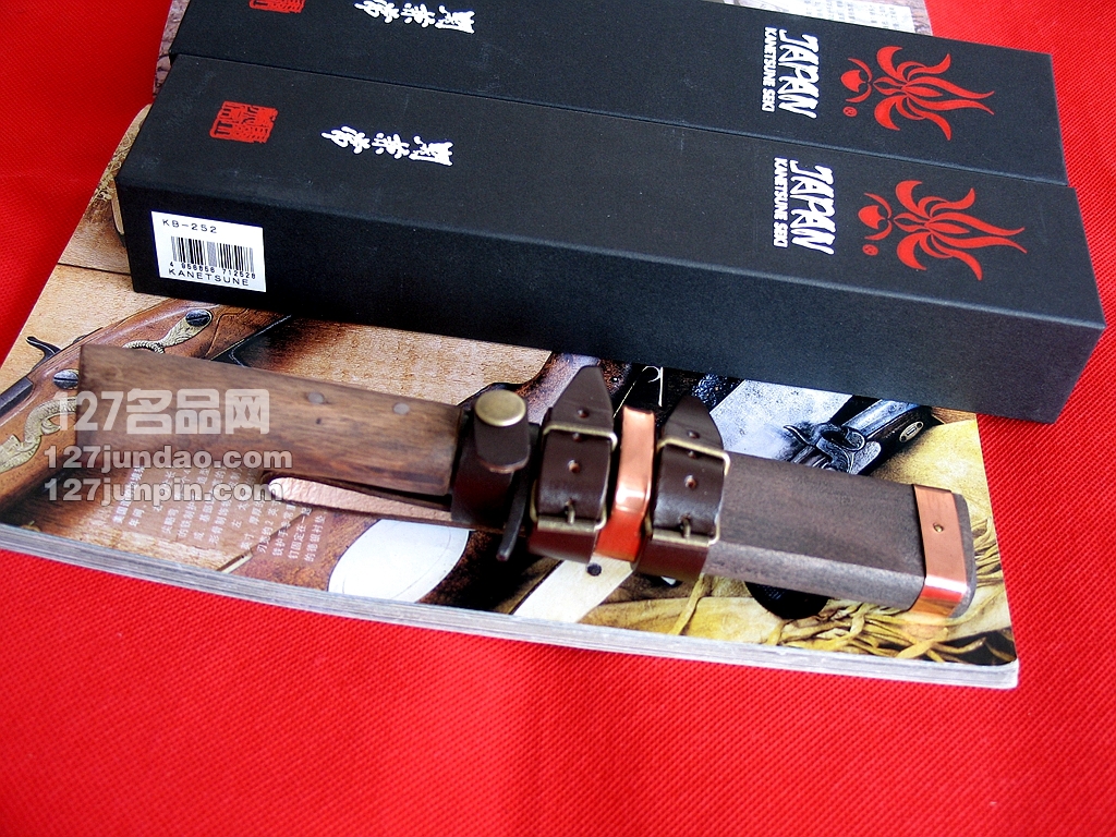 Kanetsune关兼常 KB252 15层大马士革手工刀 曰本刀 127名品收藏刀