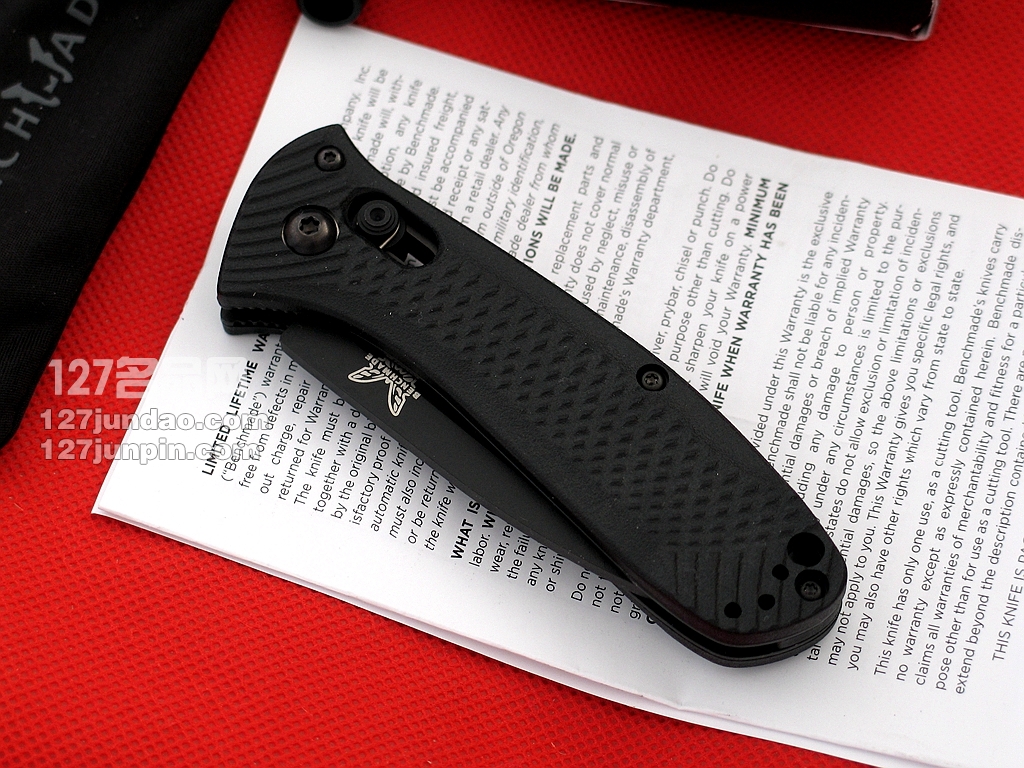 美国蝴蝶Benchmade 527SBK助力快开战术折刀 127名品网 
