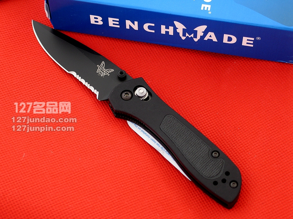 美国蝴蝶Benchmade 707SBK半齿折刀 127名品网 