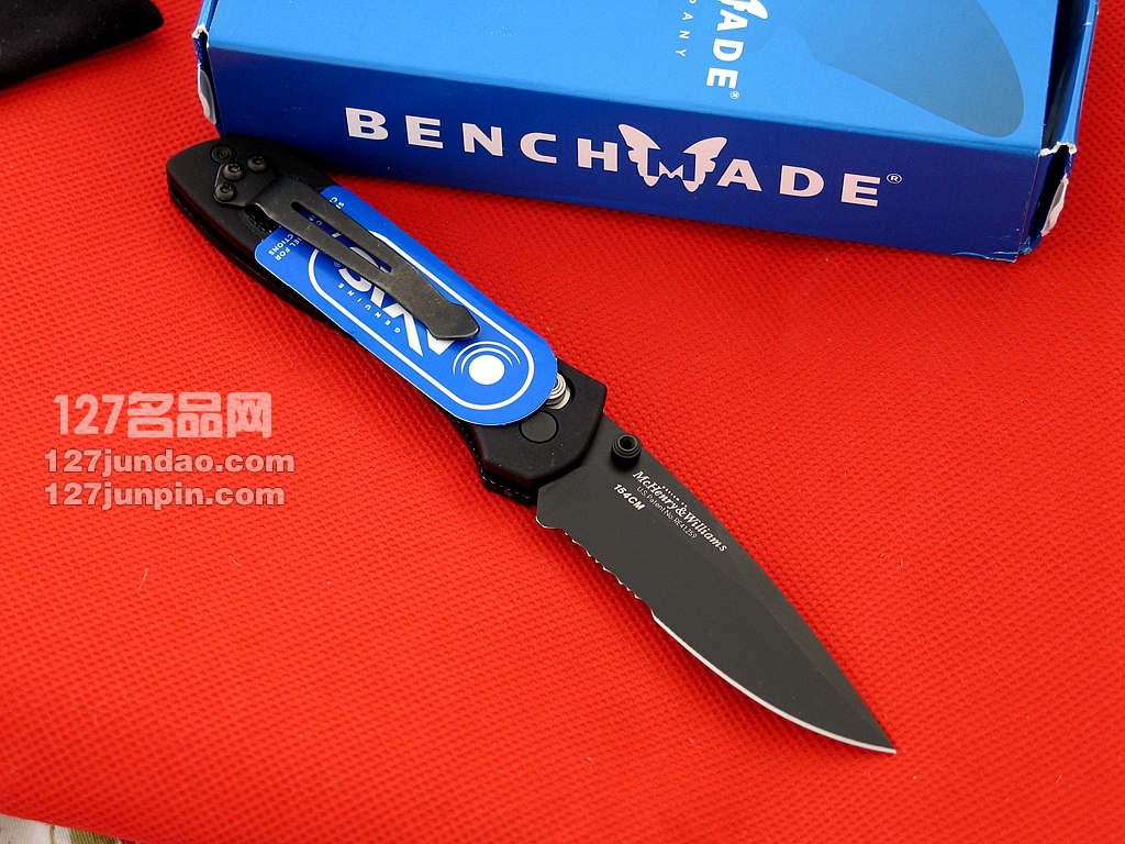 美国蝴蝶Benchmade 707SBK半齿折刀 127名品网 