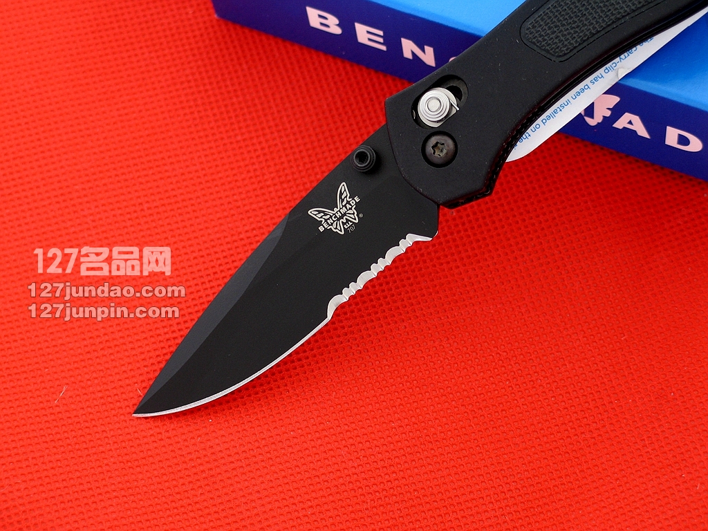 美国蝴蝶Benchmade 707SBK半齿折刀 127名品网 