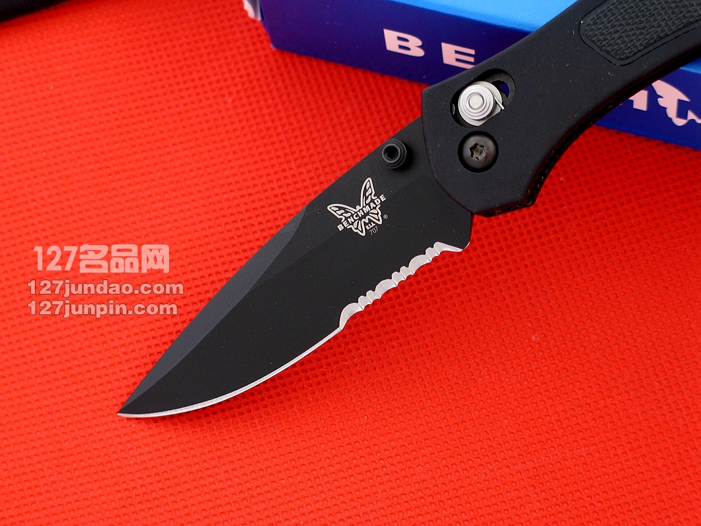 美国蝴蝶Benchmade 707SBK半齿折刀 127名品网 