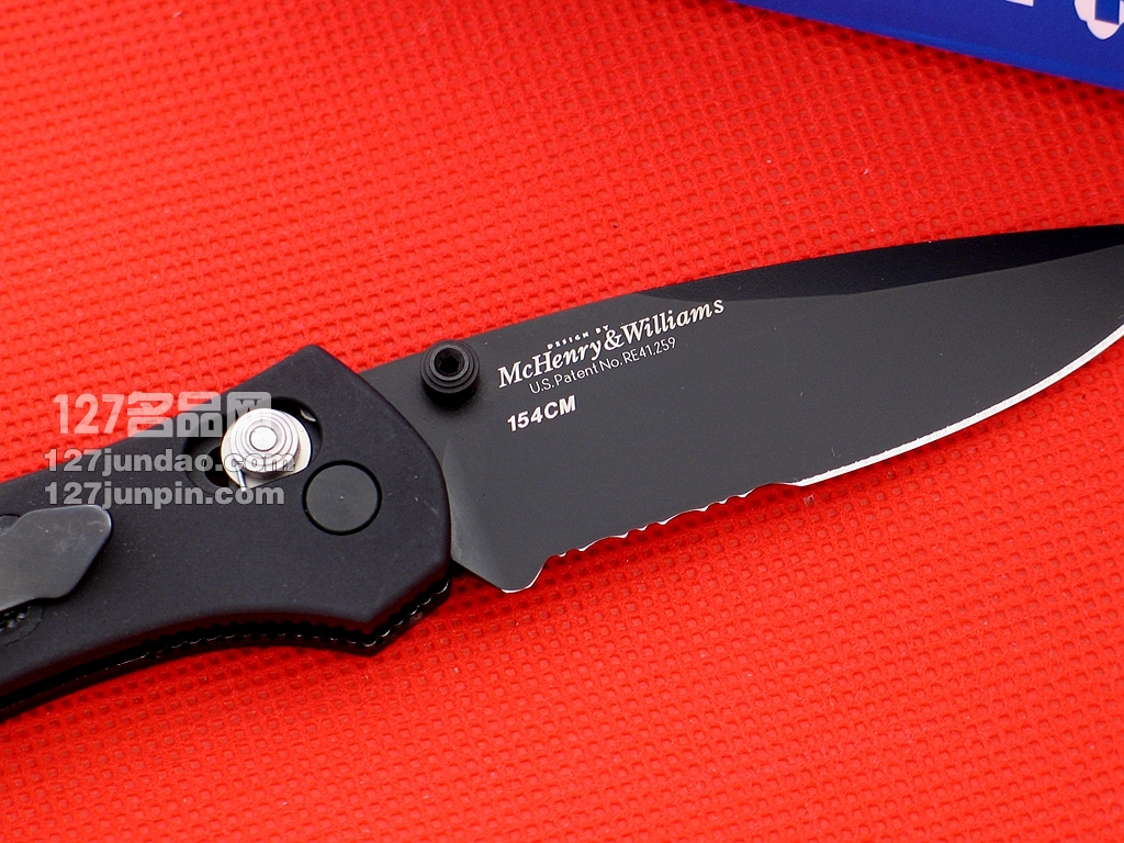 美国蝴蝶Benchmade 707SBK半齿折刀 127名品网 