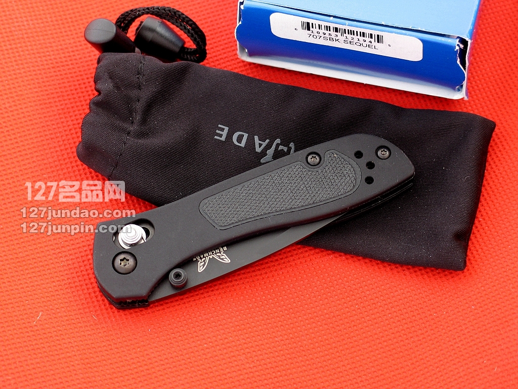 美国蝴蝶Benchmade 707SBK半齿折刀 127名品网 