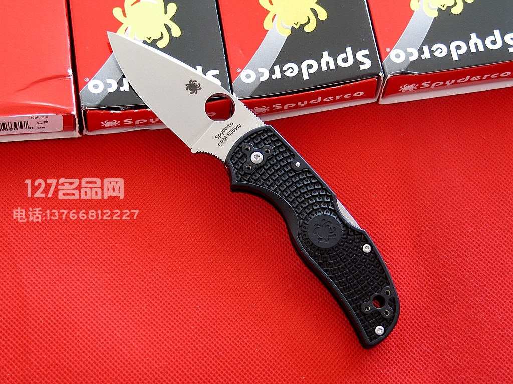 SPYDERCO 美国蜘蛛C41PBK5战术折刀 本土五代经典战术军刀127名品