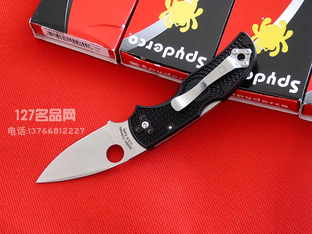 SPYDERCO 美国蜘蛛C41PBK5战术折刀 本土五代经典战术军刀127名品