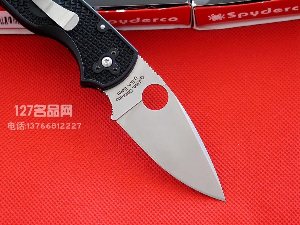 SPYDERCO 美国蜘蛛C41PBK5战术折刀 本土五代经典战术军刀127名品