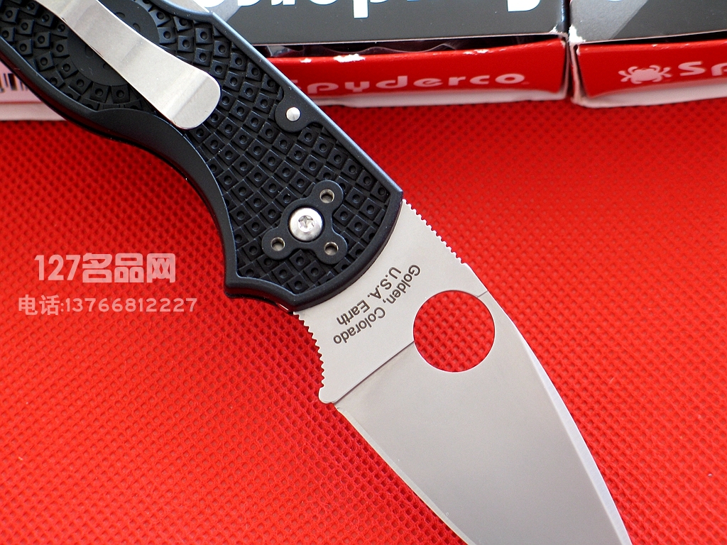 SPYDERCO 美国蜘蛛C41PBK5战术折刀 本土五代经典战术军刀127名品
