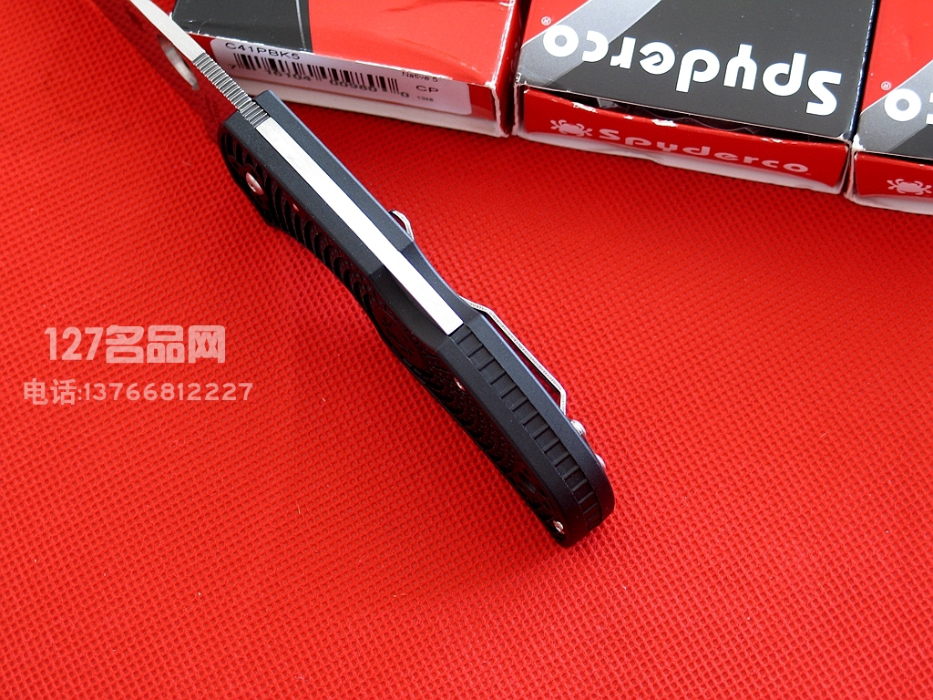 SPYDERCO 美国蜘蛛C41PBK5战术折刀 本土五代经典战术军刀127名品