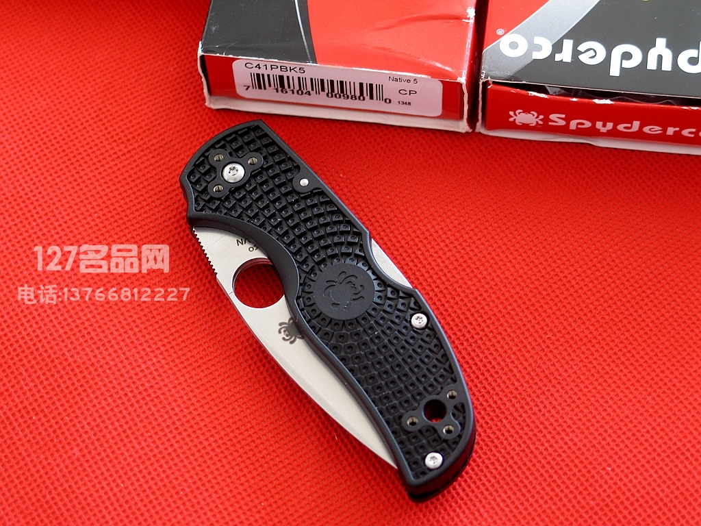 SPYDERCO 美国蜘蛛C41PBK5战术折刀 本土五代经典战术军刀127名品