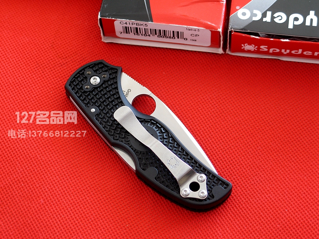 SPYDERCO 美国蜘蛛C41PBK5战术折刀 本土五代经典战术军刀127名品