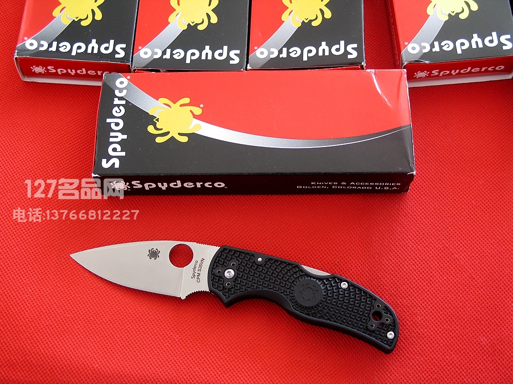 SPYDERCO 美国蜘蛛C41PBK5战术折刀 本土五代经典战术军刀127名品