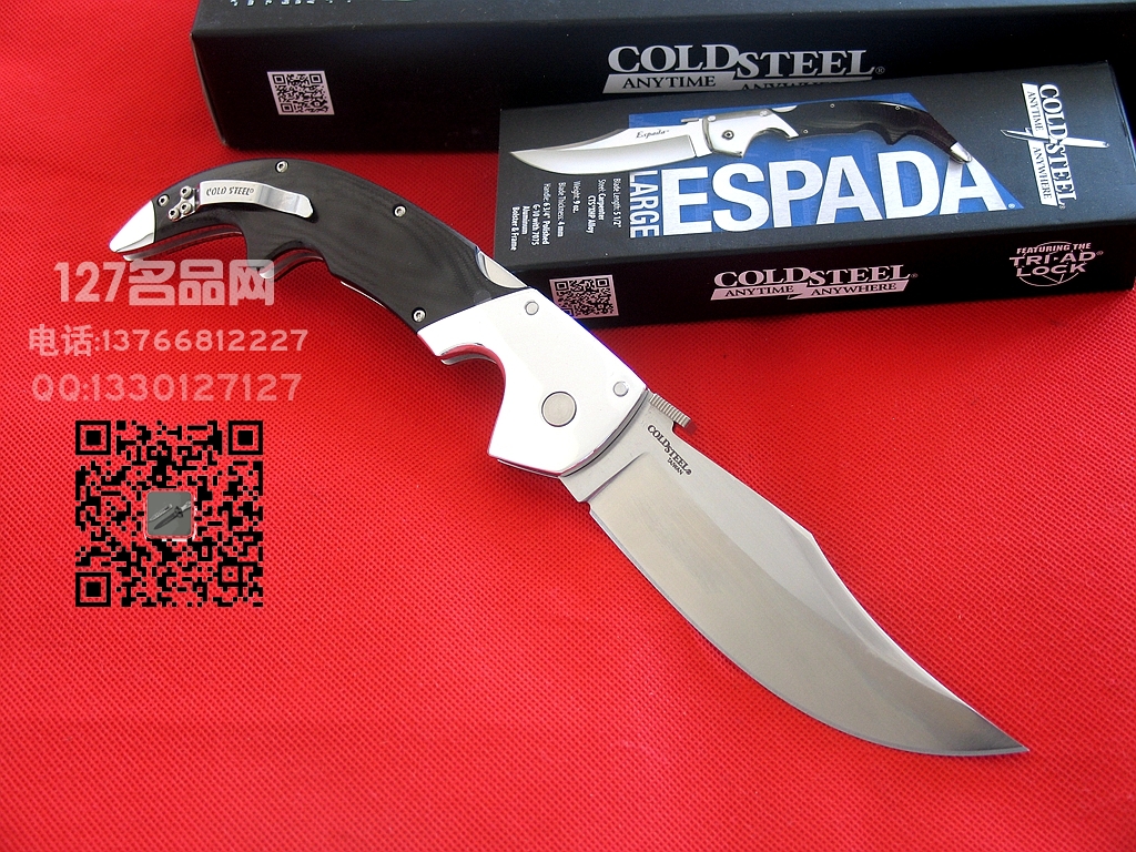 COLD STEEL美国冷钢62NCL史泰龙款大型战术折刀名刀127名品 