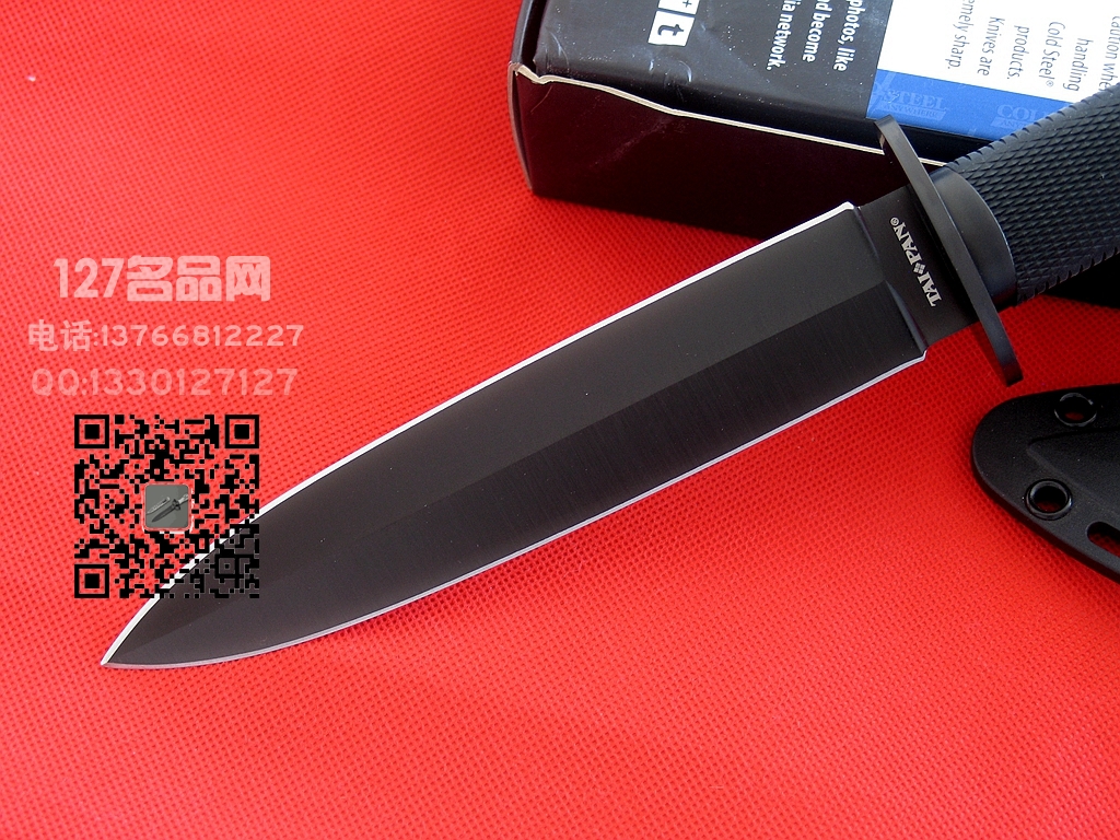 COLD STEEL美国冷钢13Q大班 3V钢双刃格斗刀军刀127名品 