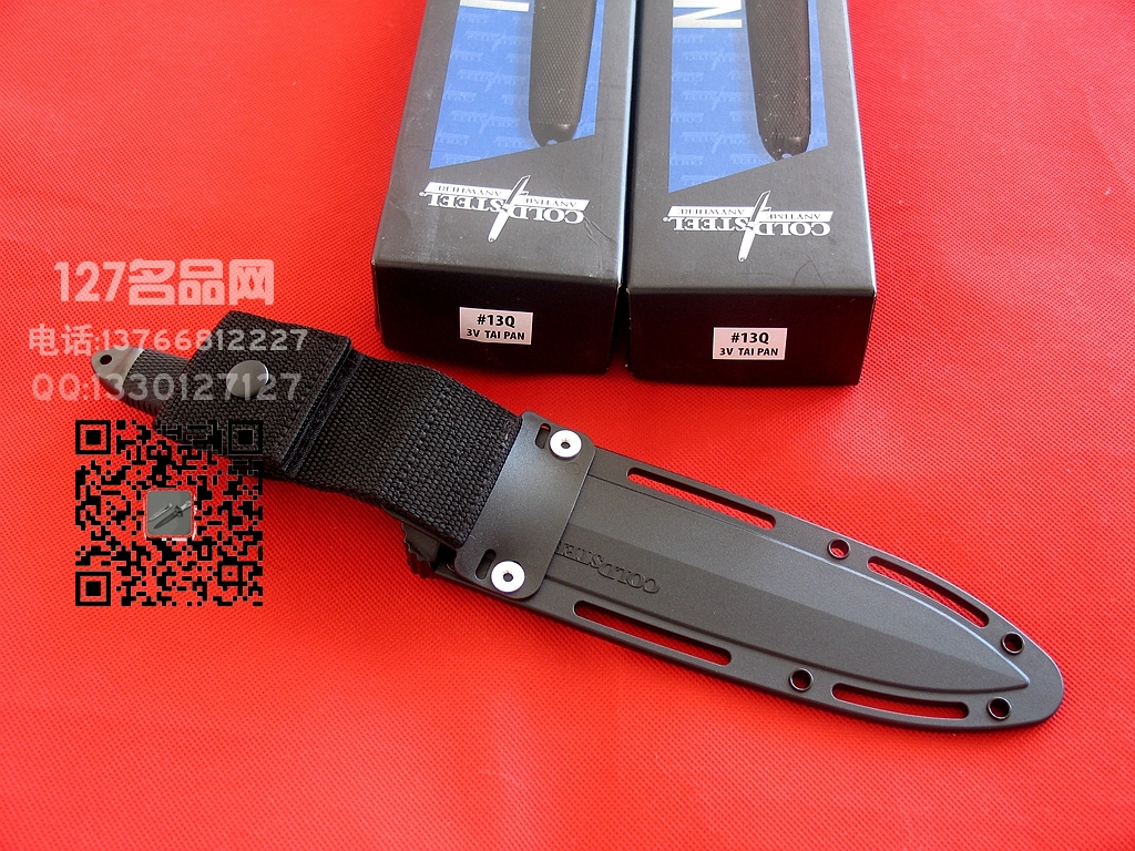 COLD STEEL美国冷钢13Q大班 3V钢双刃格斗刀军刀127名品 