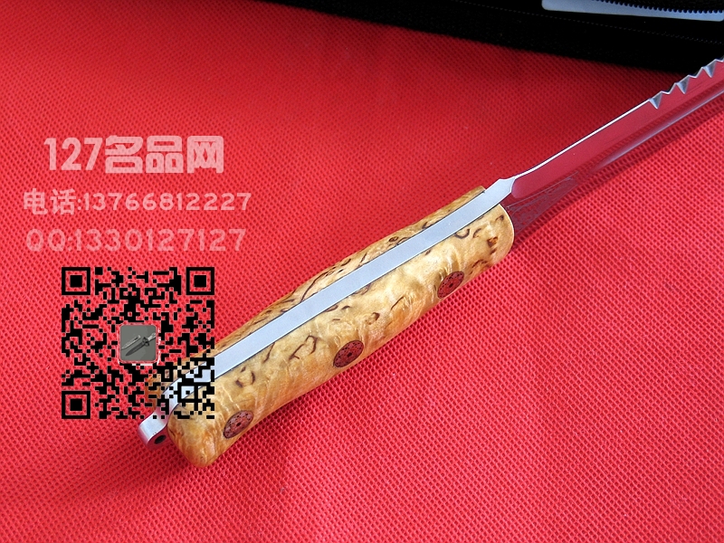 俄罗斯 A&R雪豹 终极生存刀背齿米卡塔柄 手工名刀127名品网
