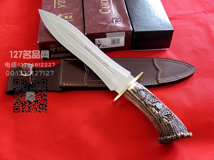 Muela西班牙鹿牌BEAR24S订制版手工猎刀狩猎刀127名品