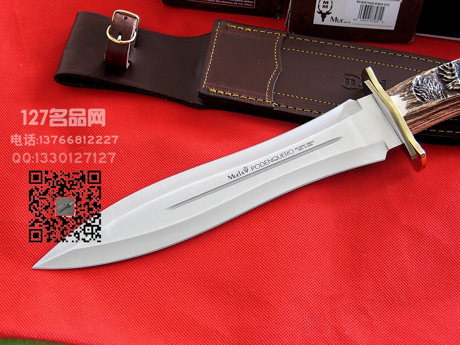 Muela西班牙鹿牌BEAR24S订制版手工猎刀狩猎刀127名品