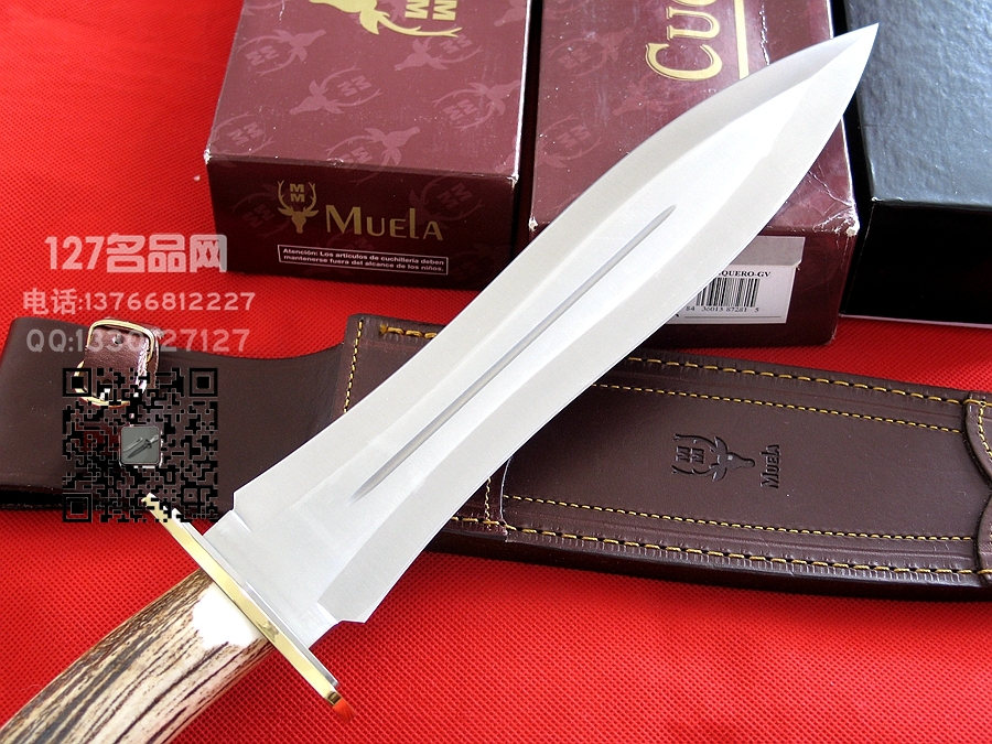 Muela西班牙鹿牌BEAR24S订制版手工猎刀狩猎刀127名品