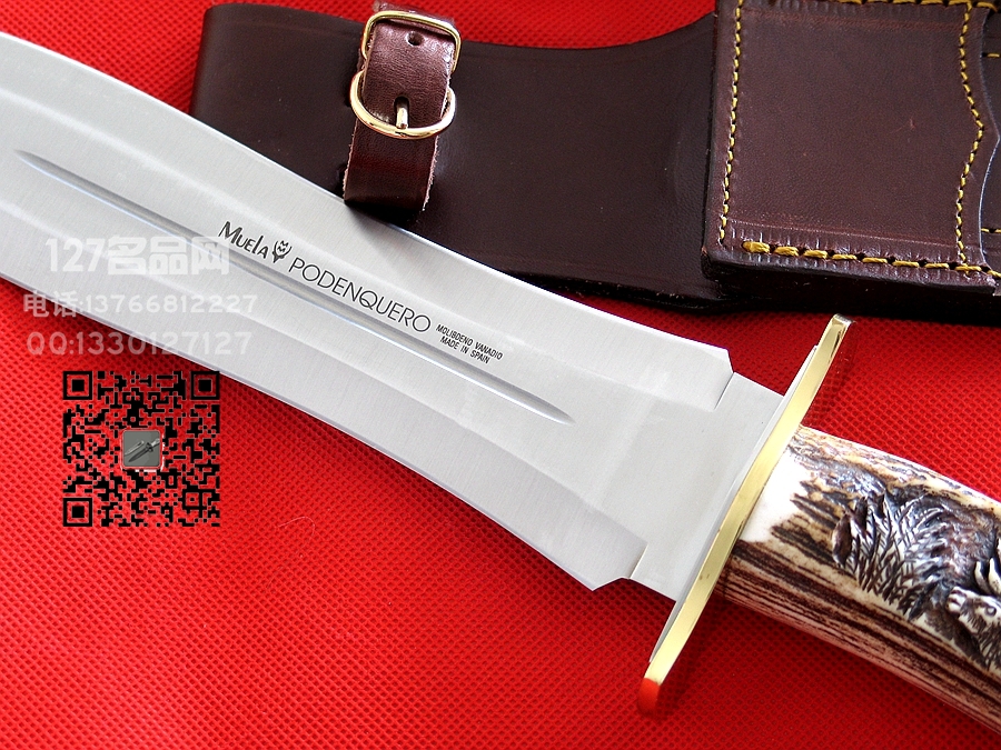 Muela西班牙鹿牌BEAR24S订制版手工猎刀狩猎刀127名品
