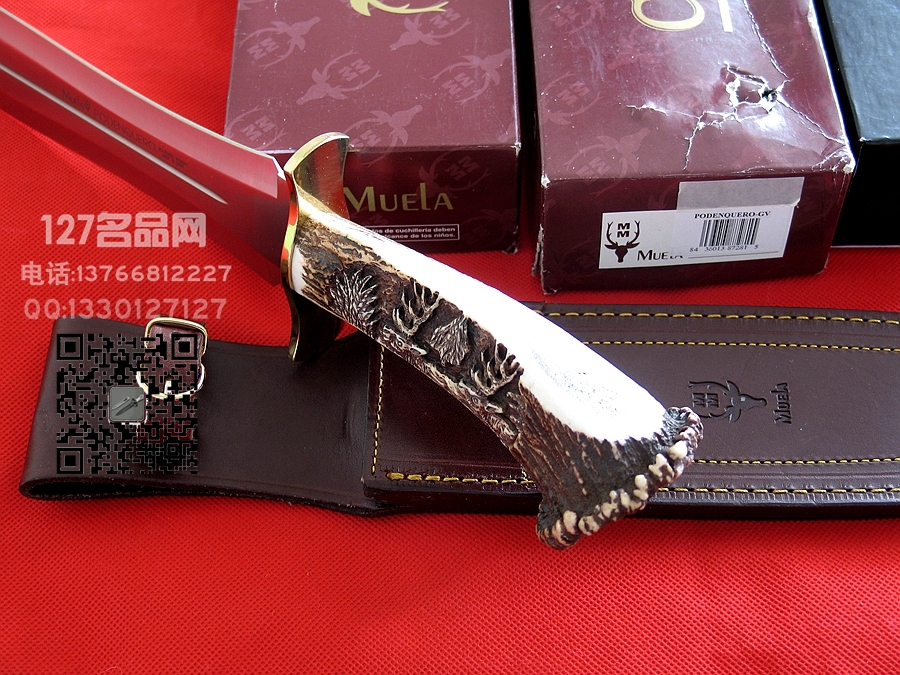 Muela西班牙鹿牌BEAR24S订制版手工猎刀狩猎刀127名品