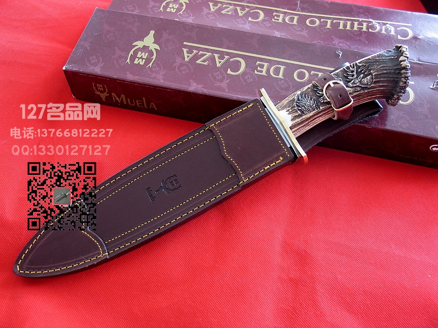 Muela西班牙鹿牌BEAR24S订制版手工猎刀狩猎刀127名品