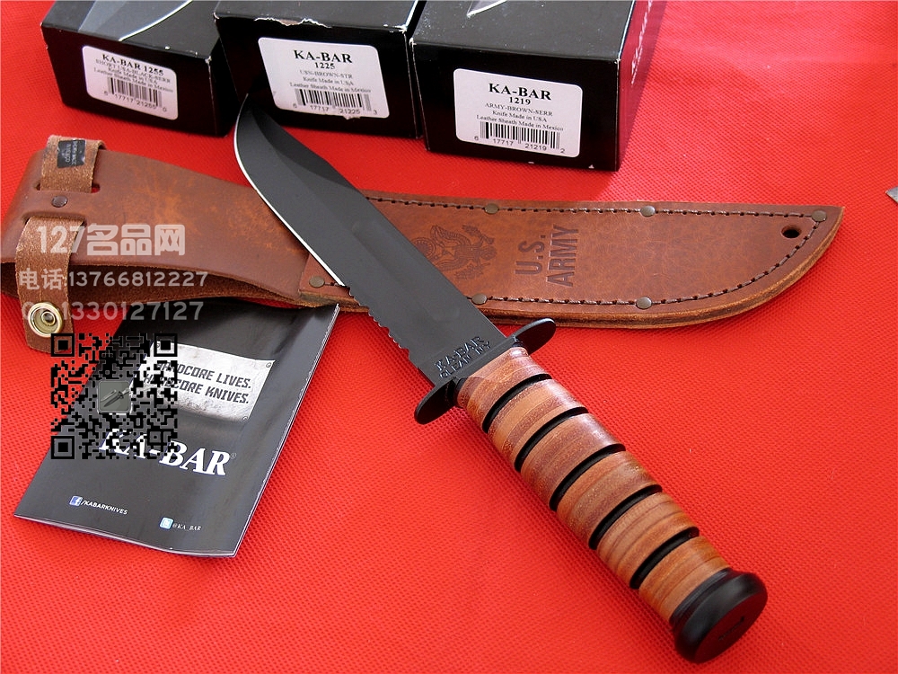 KA-BAR卡巴1219美国陆军专用刃127名品网 