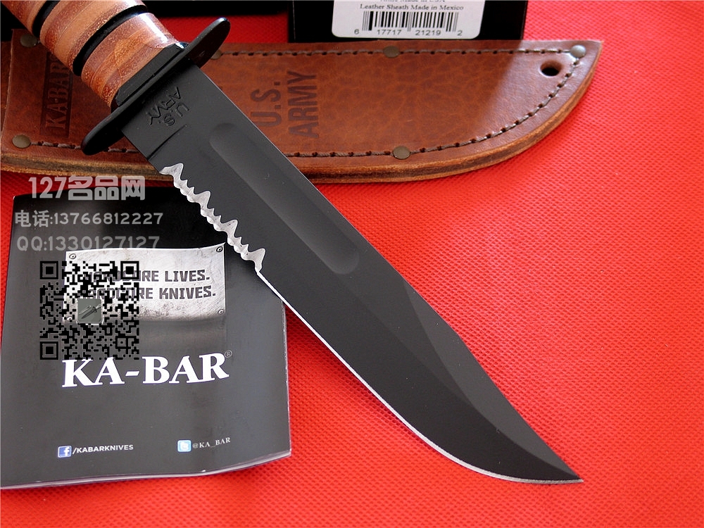 KA-BAR卡巴1219美国陆军专用刃127名品网 