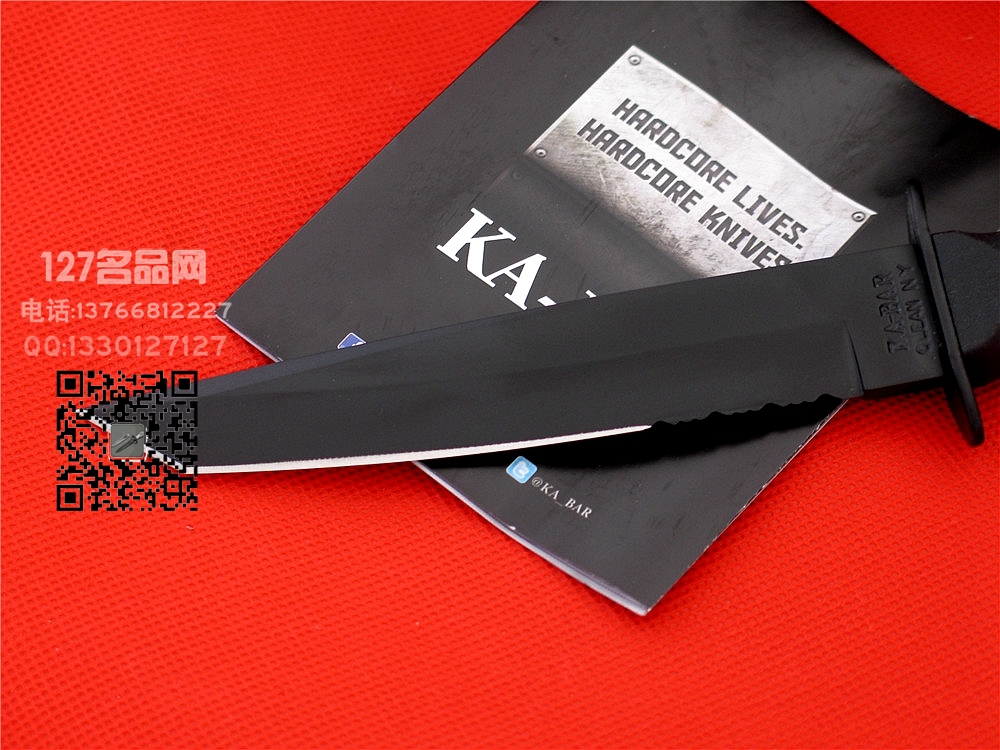 KA-BAR美国卡巴1255短款半齿小武士名刃127名品网