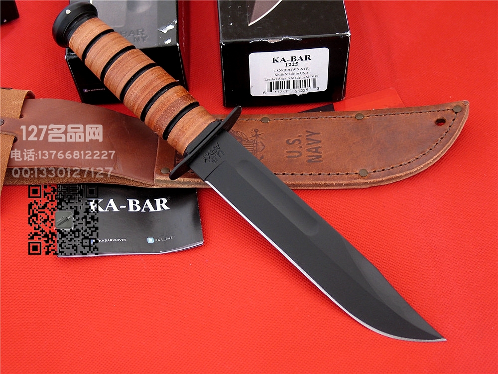 KA-BAR卡巴1225全刃美国陆军专用刃127名品网 
