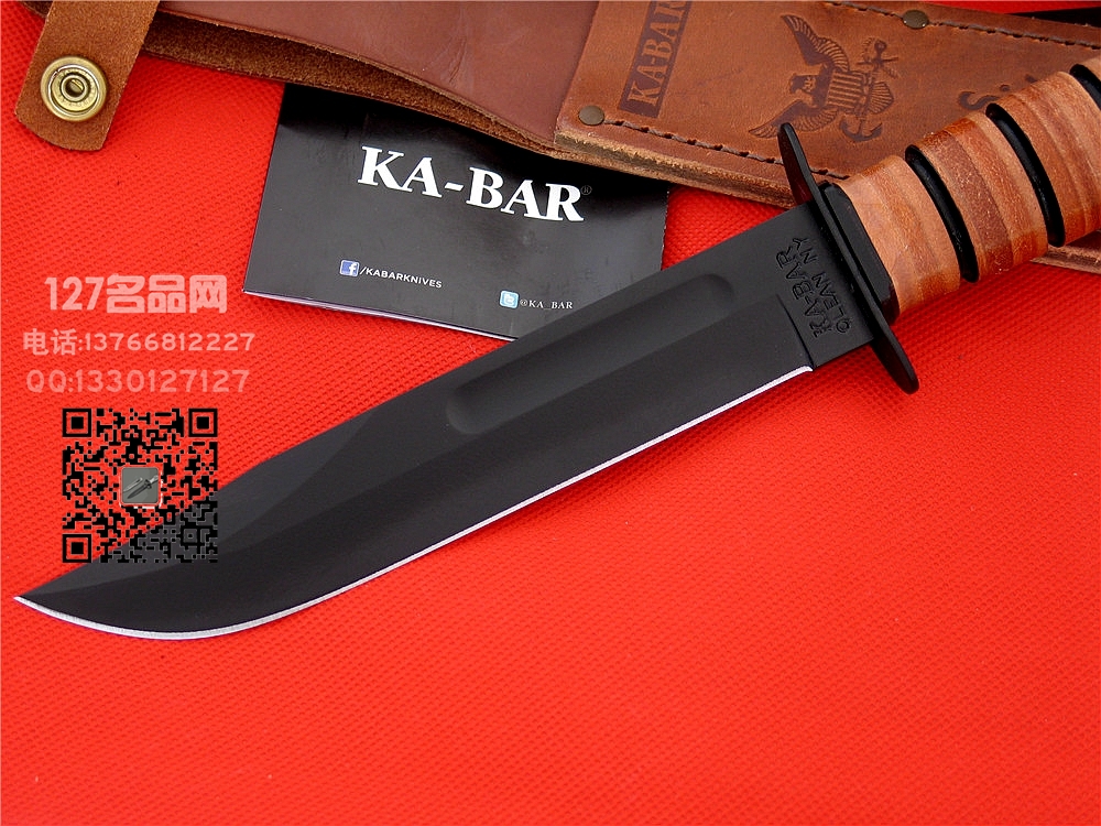 KA-BAR卡巴1225全刃美国陆军专用刃127名品网 