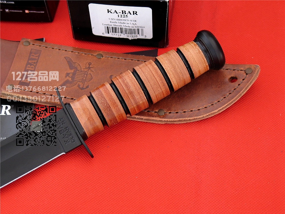 KA-BAR卡巴1225全刃美国陆军专用刃127名品网 