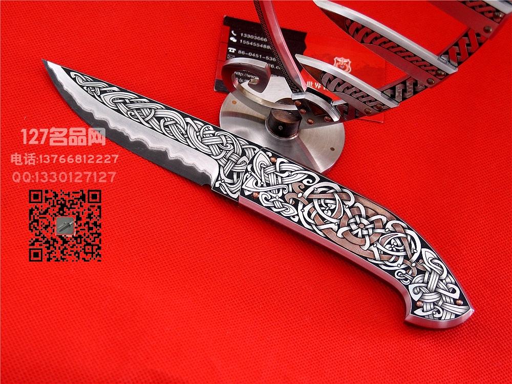 瑞典手工雕刻大师安德森 海盗船大马士革唯一版 127名品