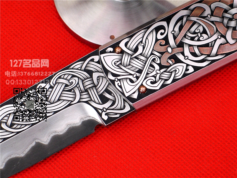 瑞典手工雕刻大师安德森 海盗船大马士革唯一版 127名品