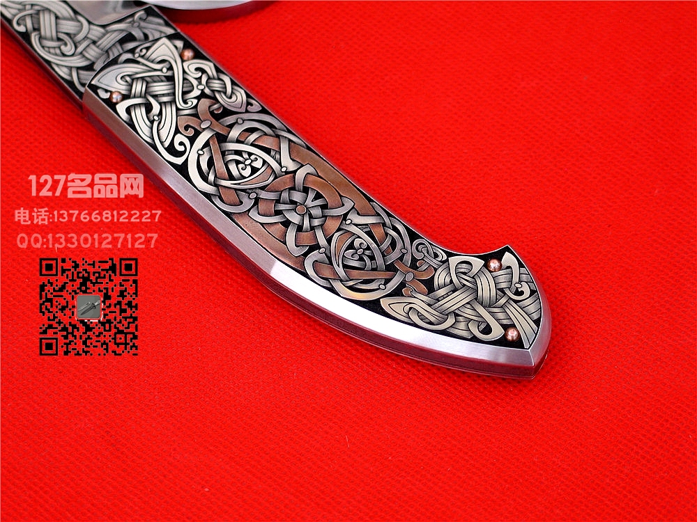 瑞典手工雕刻大师安德森 海盗船大马士革唯一版 127名品