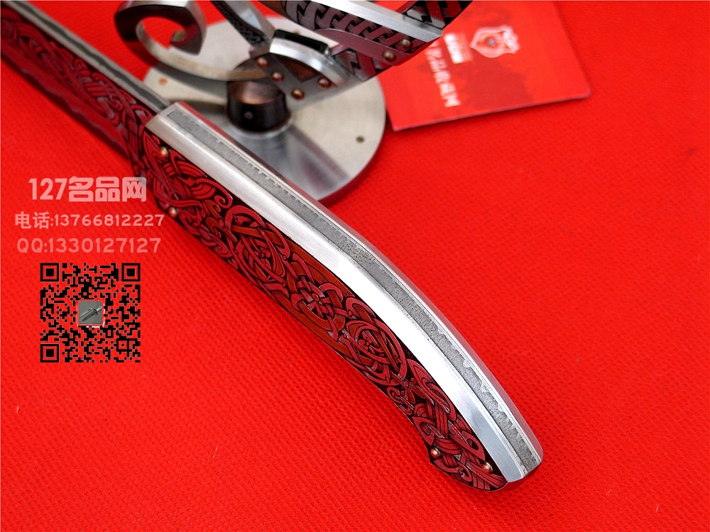瑞典手工雕刻大师安德森 海盗船大马士革唯一版 127名品