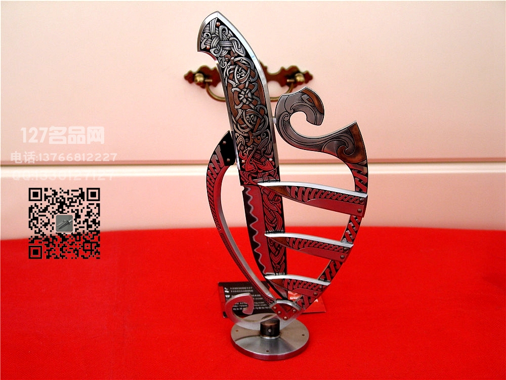 瑞典手工雕刻大师安德森 海盗船大马士革唯一版 127名品