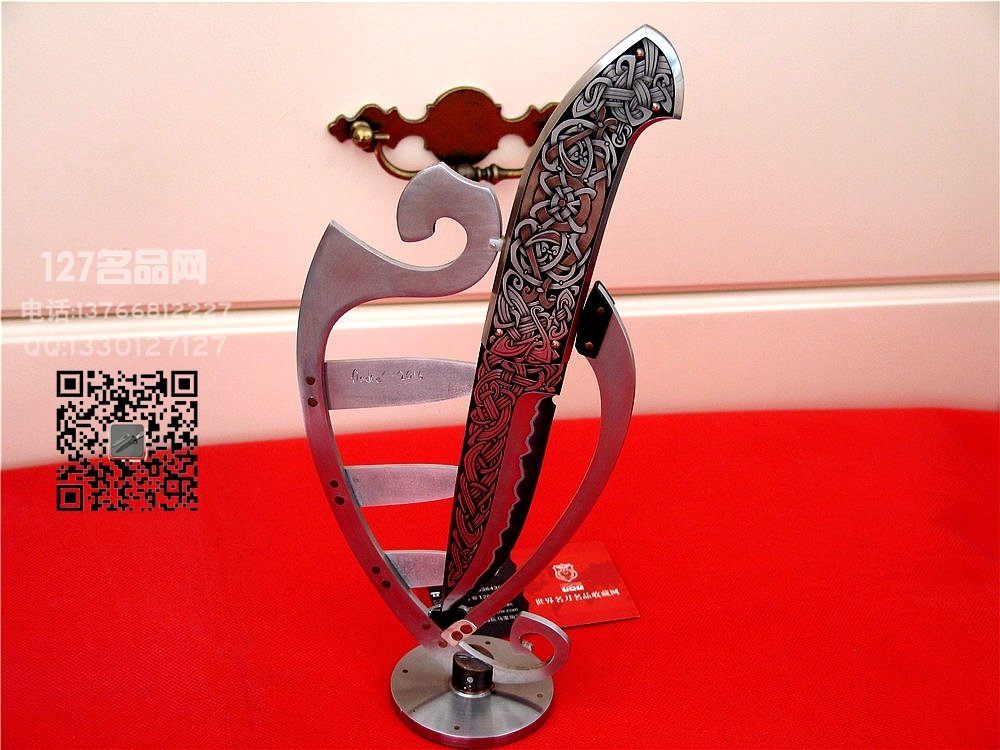 瑞典手工雕刻大师安德森 海盗船大马士革唯一版 127名品