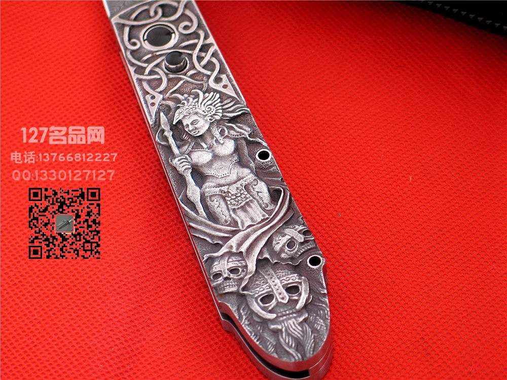 手工大师斯特凡 阿尔特妮斯大马士革钢侧跳刀 127名品网
