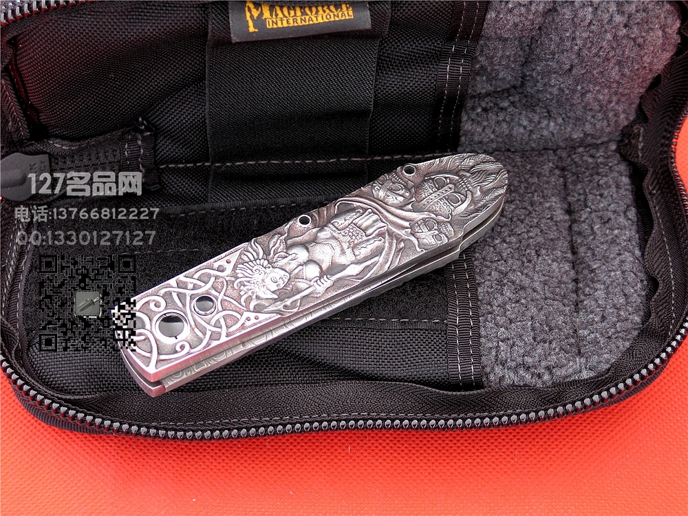 手工大师斯特凡 阿尔特妮斯大马士革钢侧跳刀 127名品网