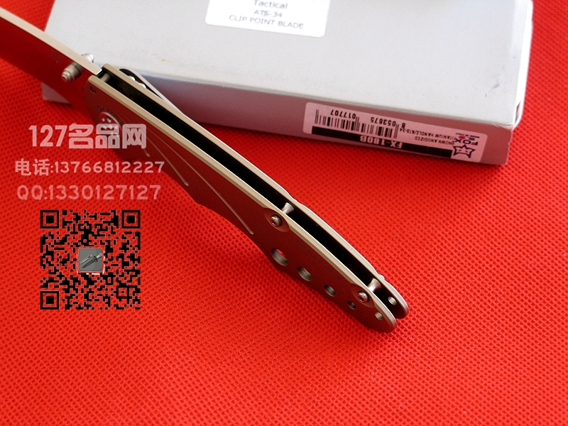 FOX意大利狐狸FX-180B钛柄ATS-34钢折刃127名品网 