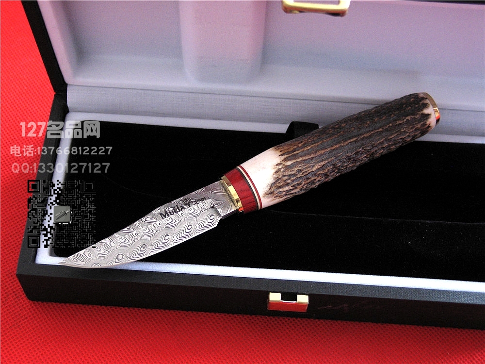 Muela西班牙鹿牌BW-6DAN小猎手大马士革钢狩猎刀127名品
